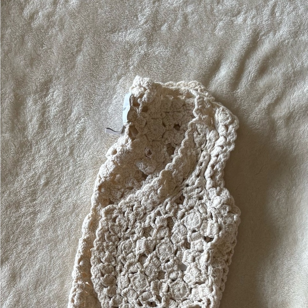 GAP Baby Crochet Vest in Cream - Picture 3 of 4